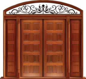 10 panel: double door + sidelight on right