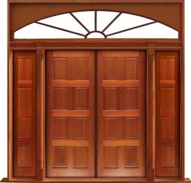 8 panel: single door + sidelight on right