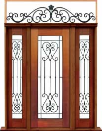 iron grille: double door