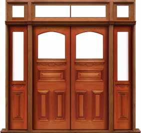 edwardian: double door +  two sidelights