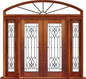 iron grille: double door