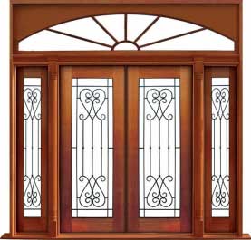 iron grille: double door