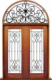 iron grille: double door
