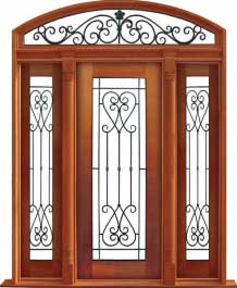 iron grille: double door