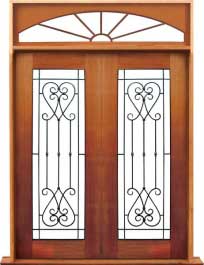 iron grille: double door