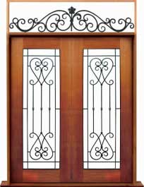iron grille: double door