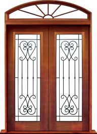 iron grille: double door