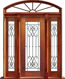 iron grille: double door