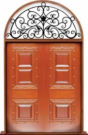 mediterranean: double door + sidelight on left