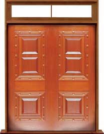mediterranean: double door + sidelight on left