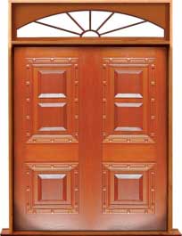 mediterranean: double door + sidelight on left