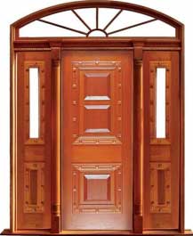 mediterranean: double door + sidelight on left