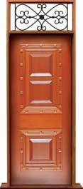mediterranean: double door + sidelight on left